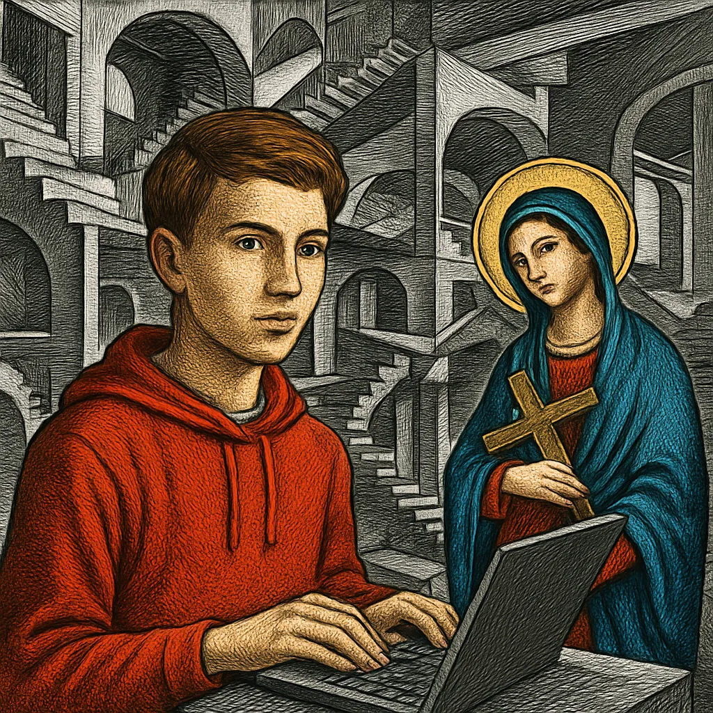 Cover art for A computer-loving teen as the first millennial saint