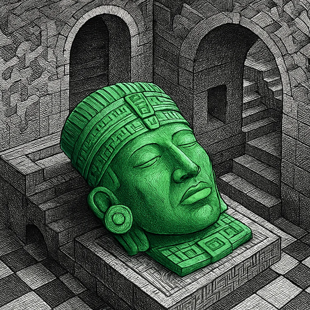 Cover art for A Maya king buried under a jade death mask in Belize