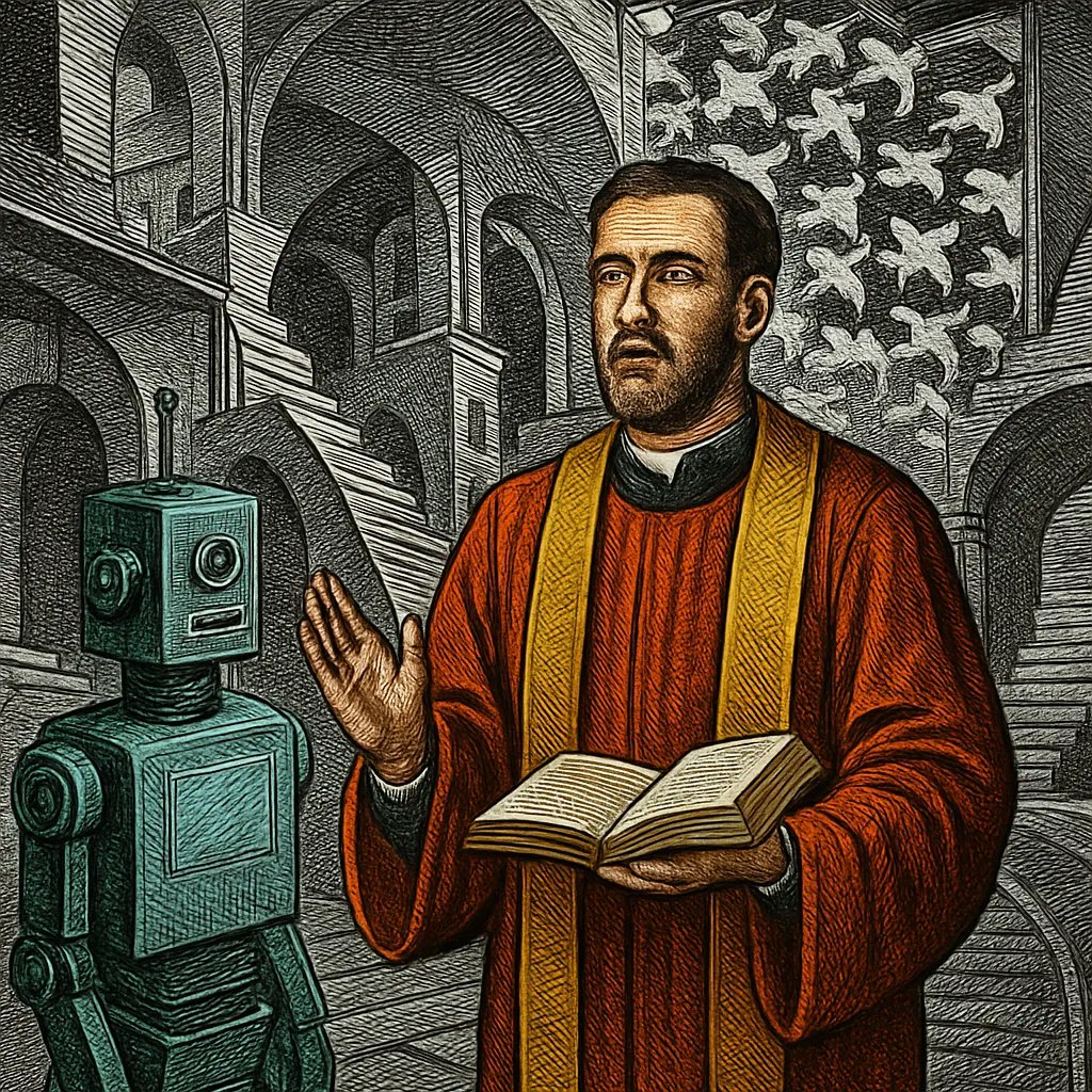 Cover art for Calling an AI sermon the word of God