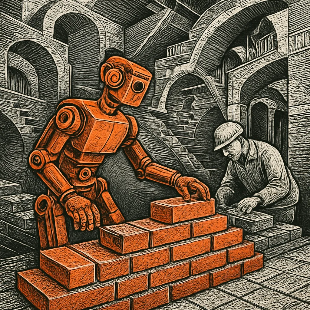 Cover art for How a bricklaying robot works six times faster than a human