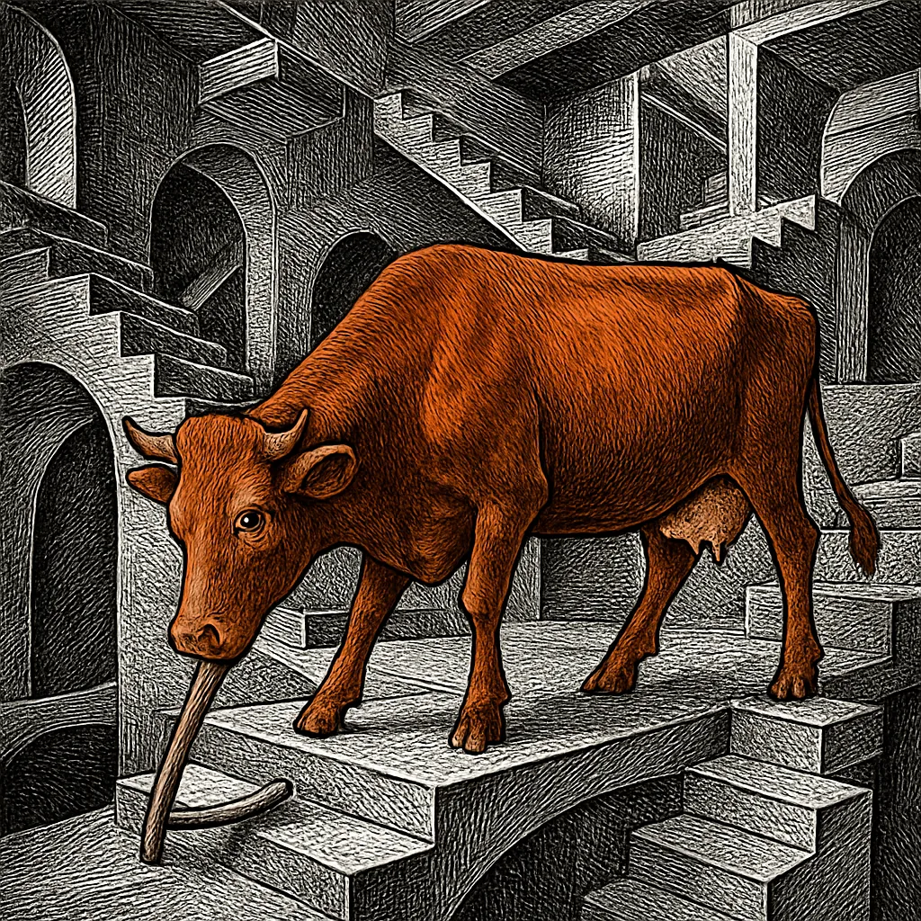 Cover art for How a cow learns to use tools without being taught