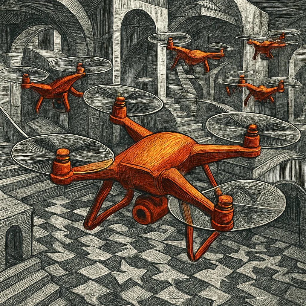 Cover art for How a swarm of drones acts as one