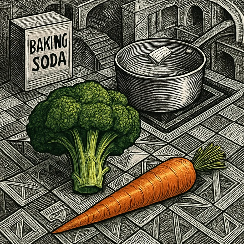 Cover art for How baking soda changes the color of cooked vegetables