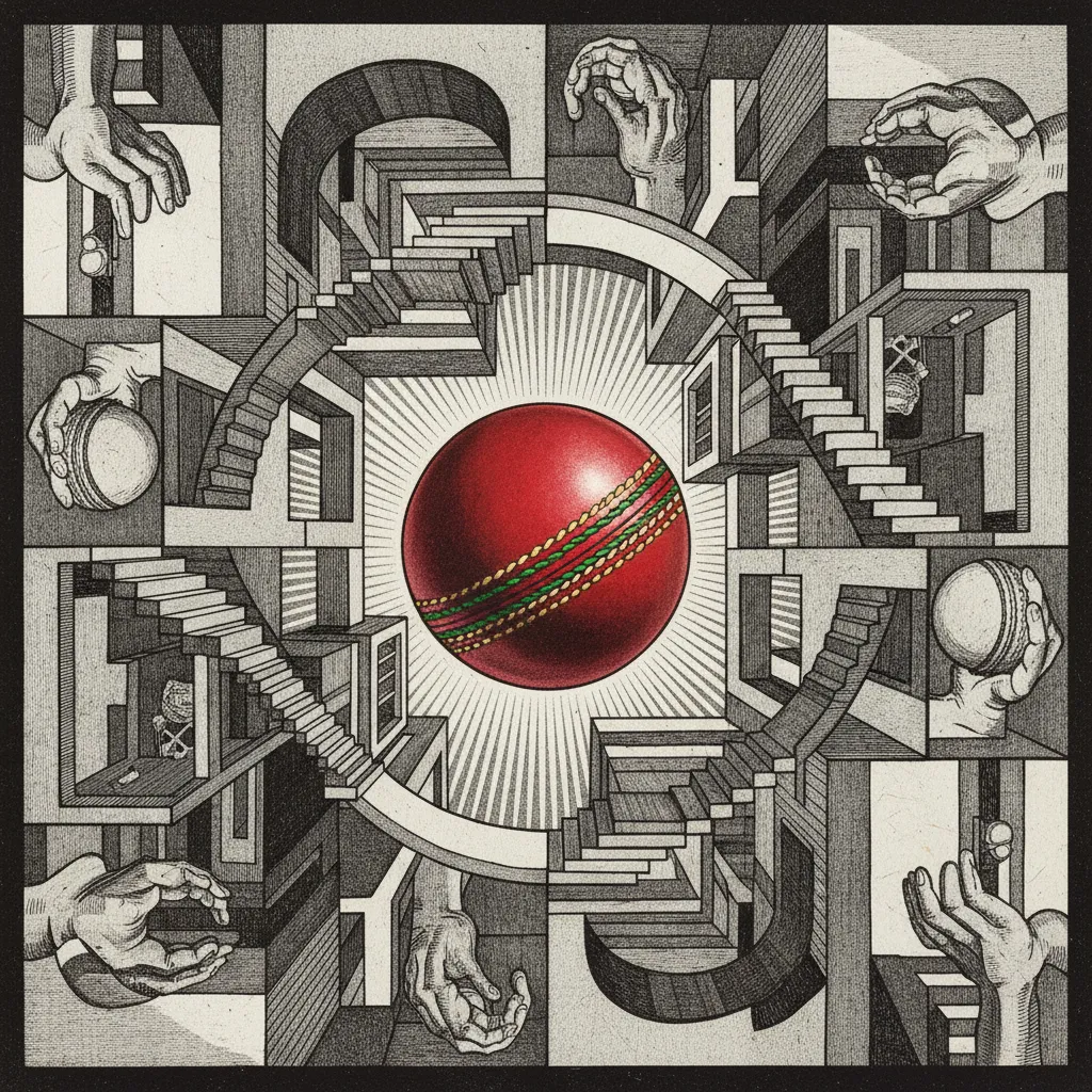 Cover art for How cricketers use the ball's seam to swing it