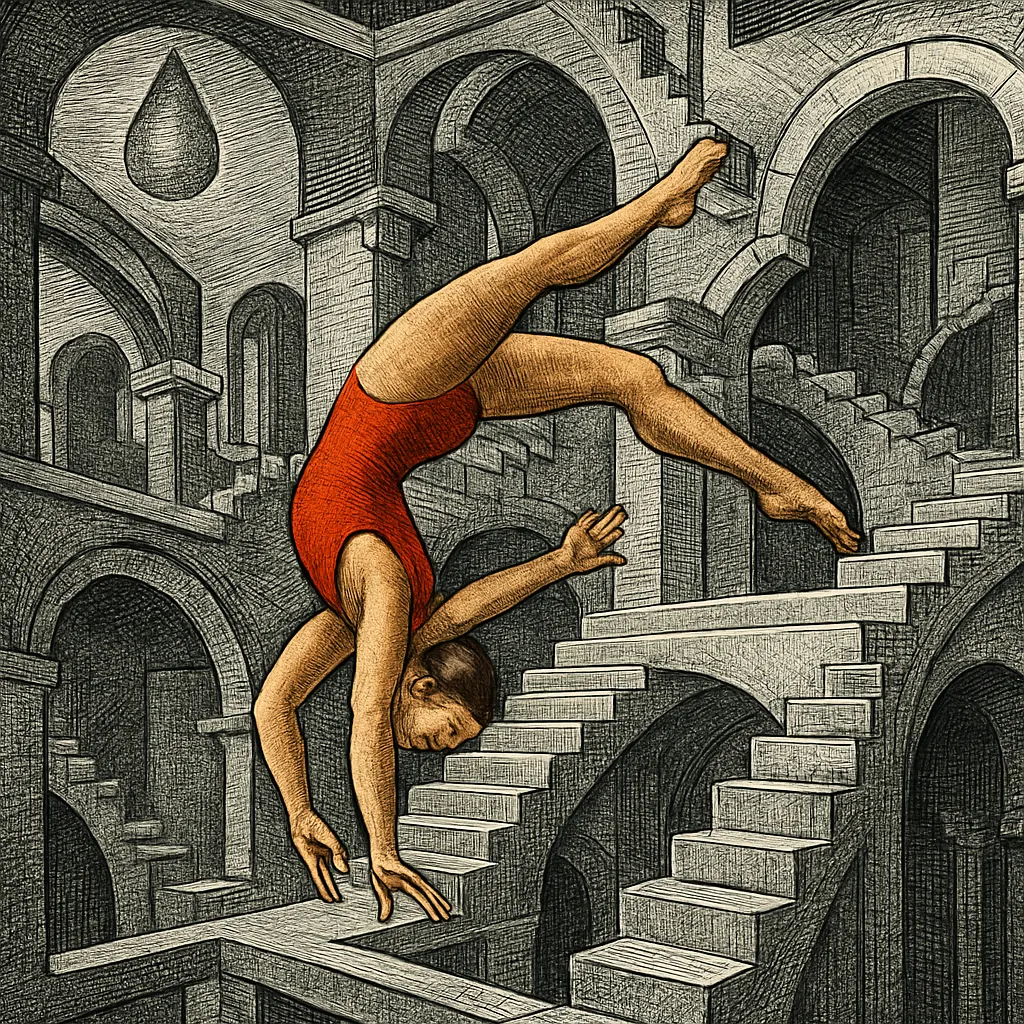 Cover art for How divers and gymnasts find up while spinning