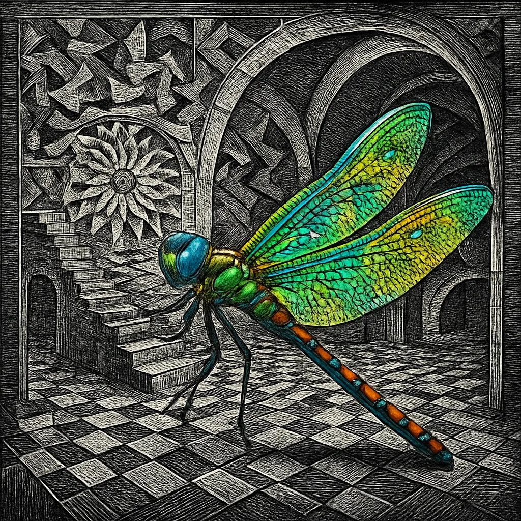 Cover art for How dragonflies see sunlight patterns we can't