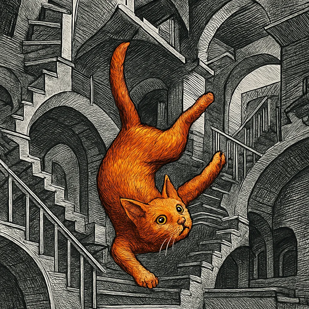 Cover art for How falling cats twist mid-air without pushing off anything