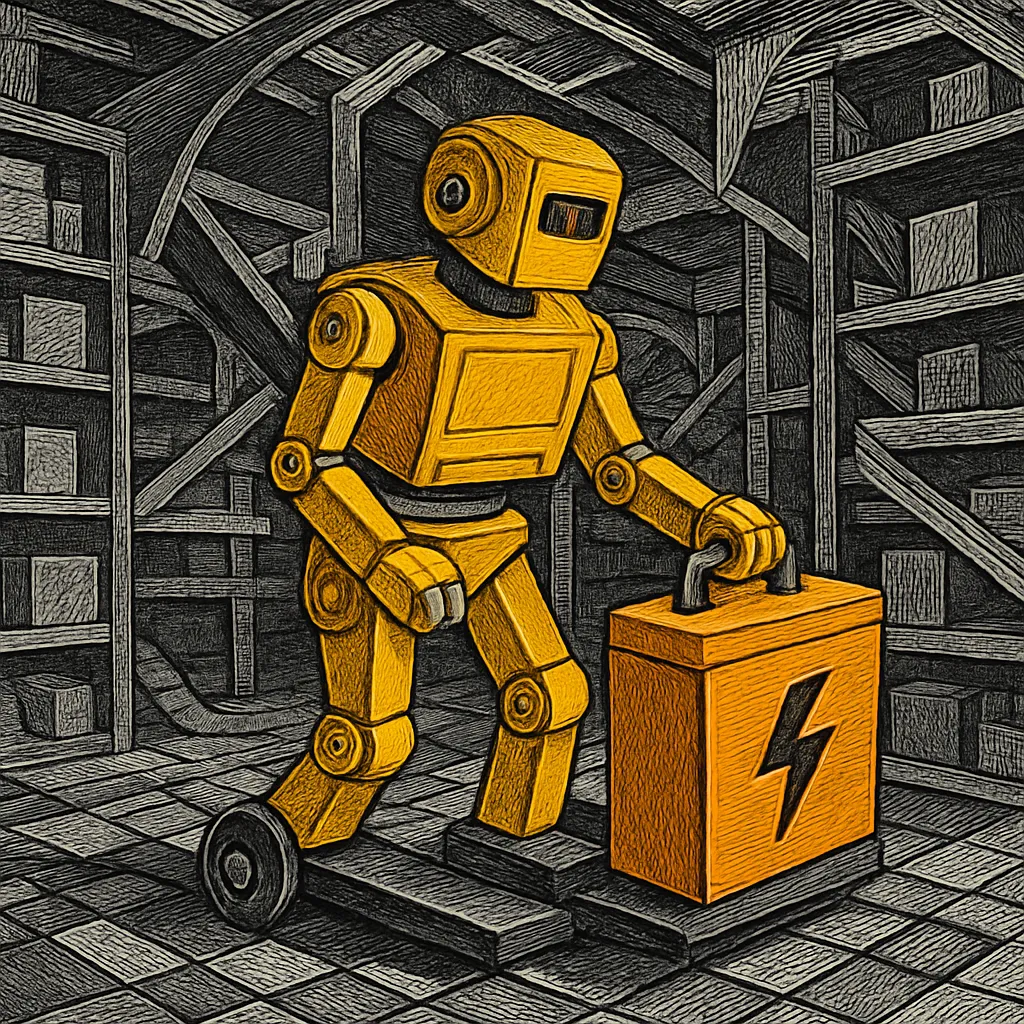 Cover art for How humanoid warehouse robots and their batteries work