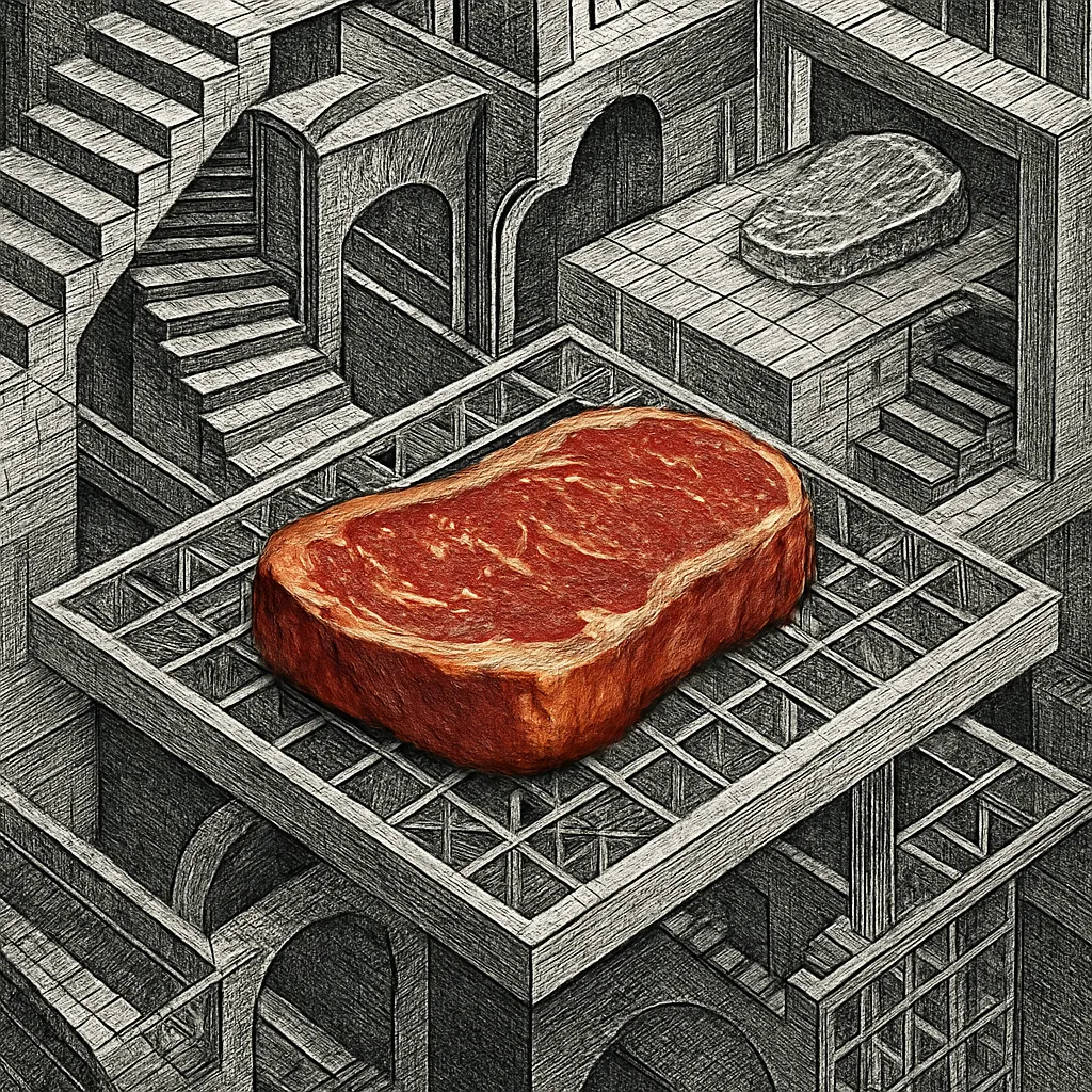 Cover art for How resting a steak keeps the juices inside