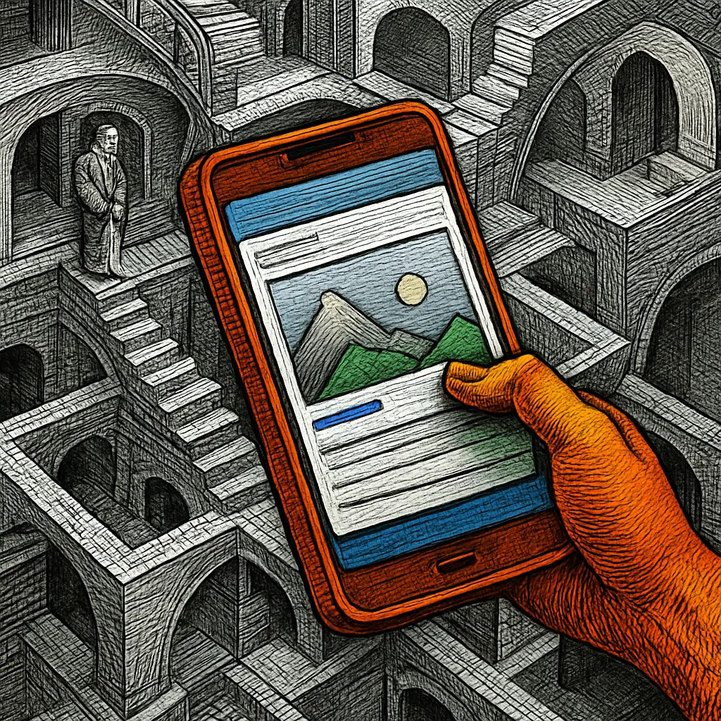 Cover art for How scrolling a feed replaces religious ritual