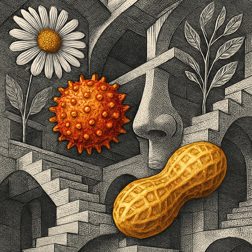 Cover art for How the body reacts to harmless pollen and peanuts