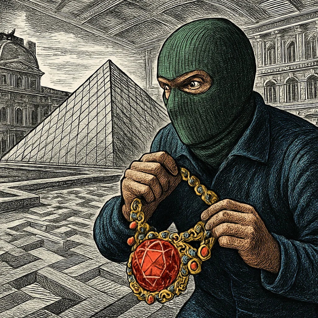 Cover art for How thieves stole Louvre jewels in minutes