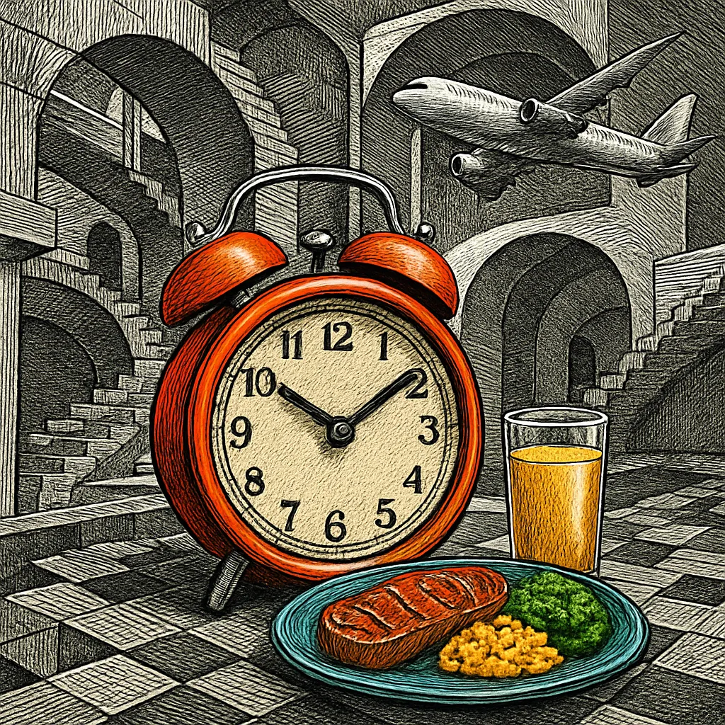 Cover art for How timing your meals beats jet lag