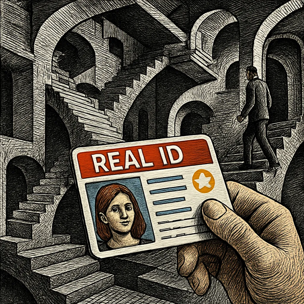 Cover art for Paying a fee to fly without a REAL ID