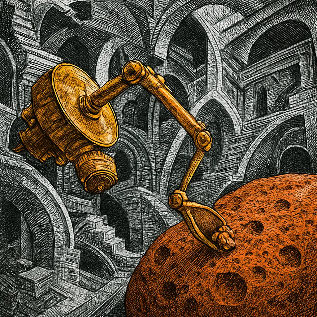 Cover art for Safely scooping a sample from a fast asteroid