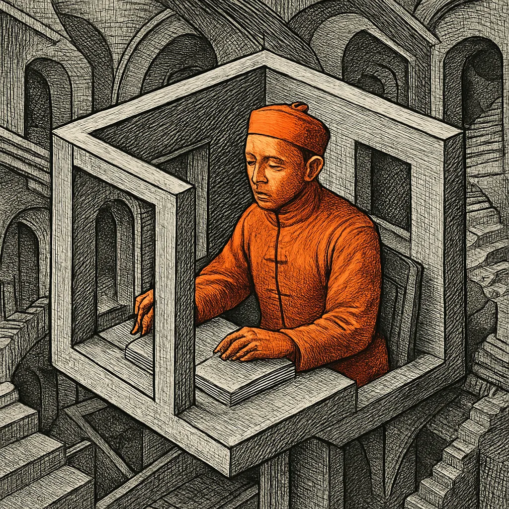 Cover art for The Chinese Room argument on machine understanding