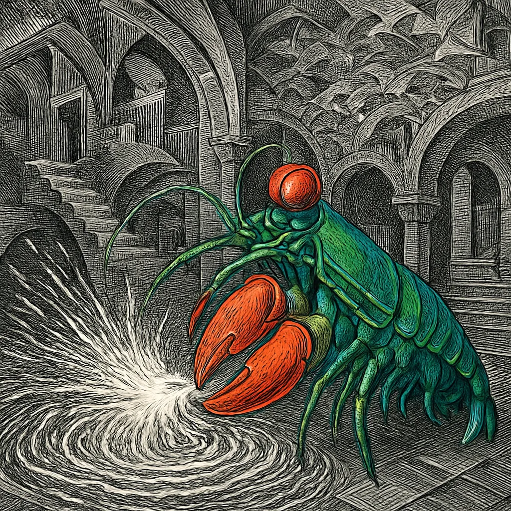 Cover art for The explosive physics of a mantis shrimp punch