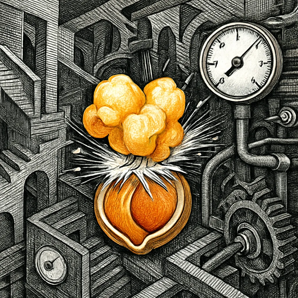 Cover art for The pressure cooker inside a popcorn kernel