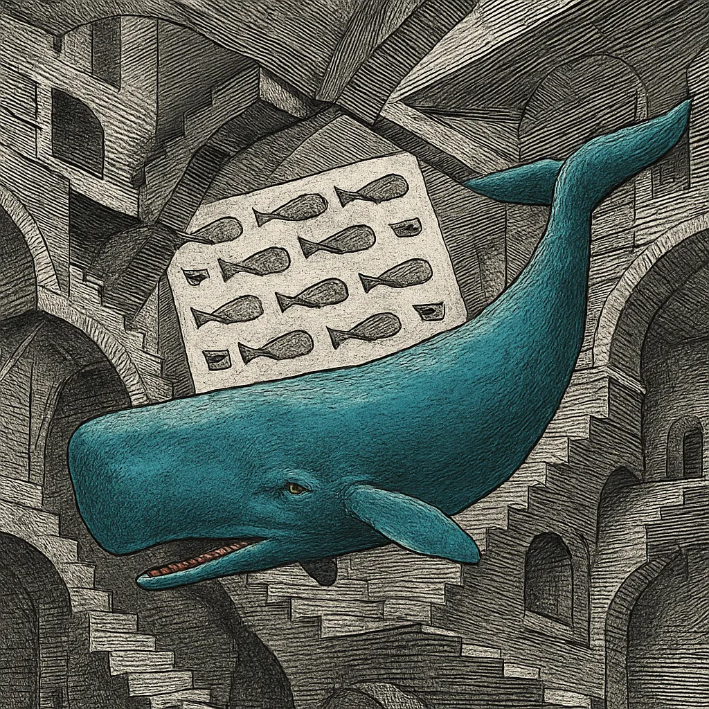 Cover art for The search for a deciphered sperm whale alphabet