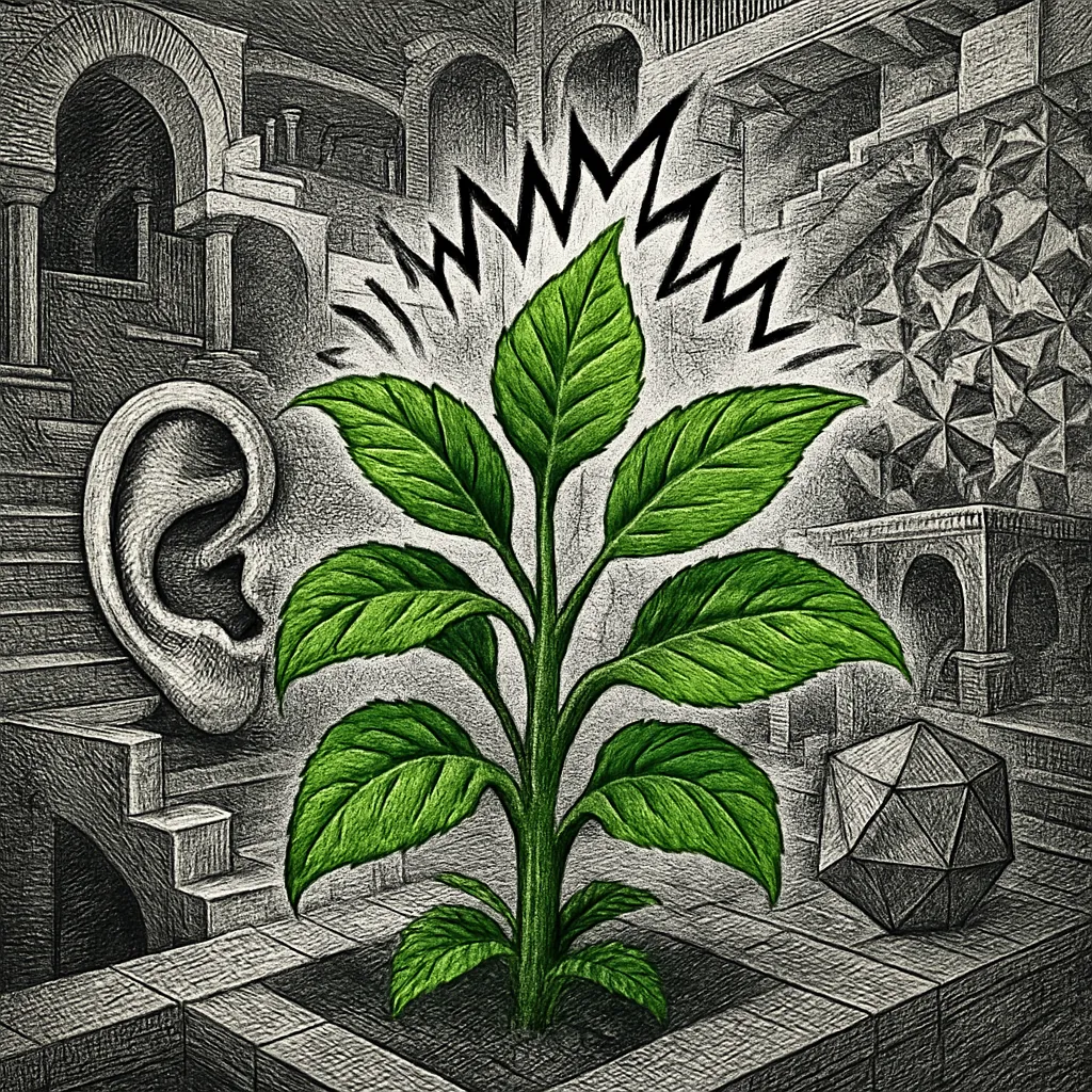 Cover art for The sounds of stressed plants beyond our hearing