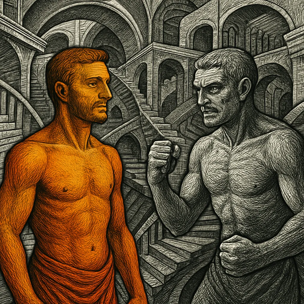 Cover art for The split between softer and angrier masculinity
