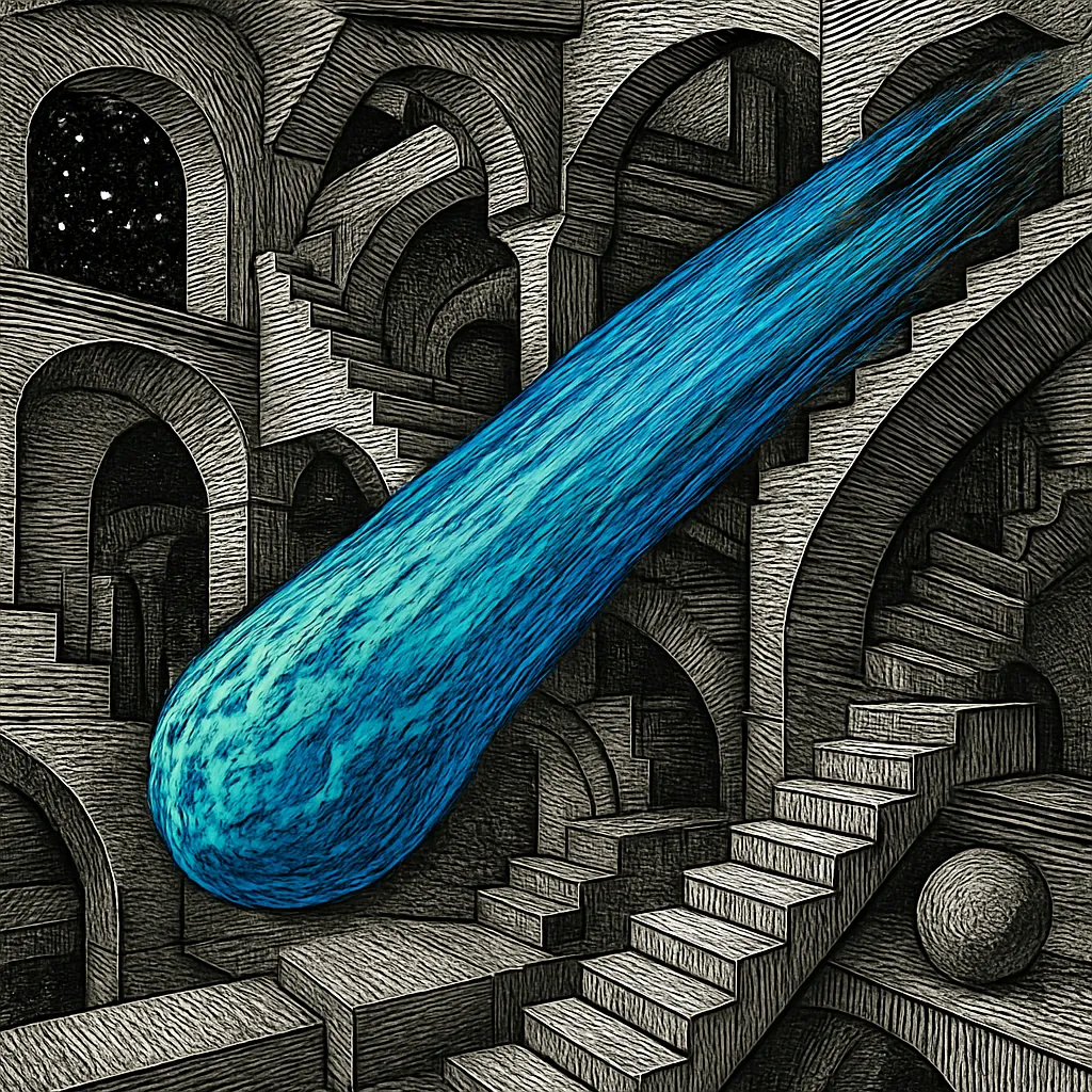 Cover art for The unique water of interstellar comet 3I/ATLAS