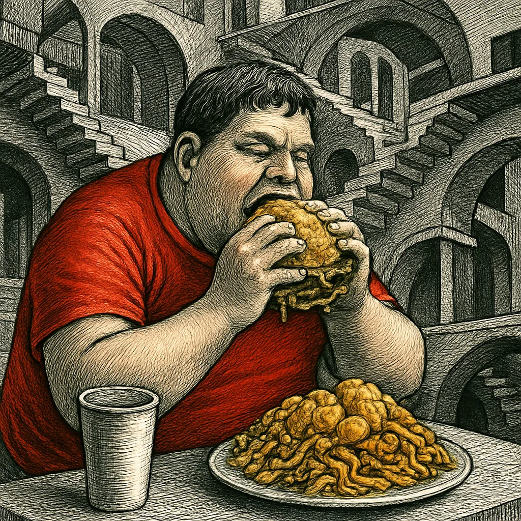 Cover art for What competitive eating reveals about attitudes to excess