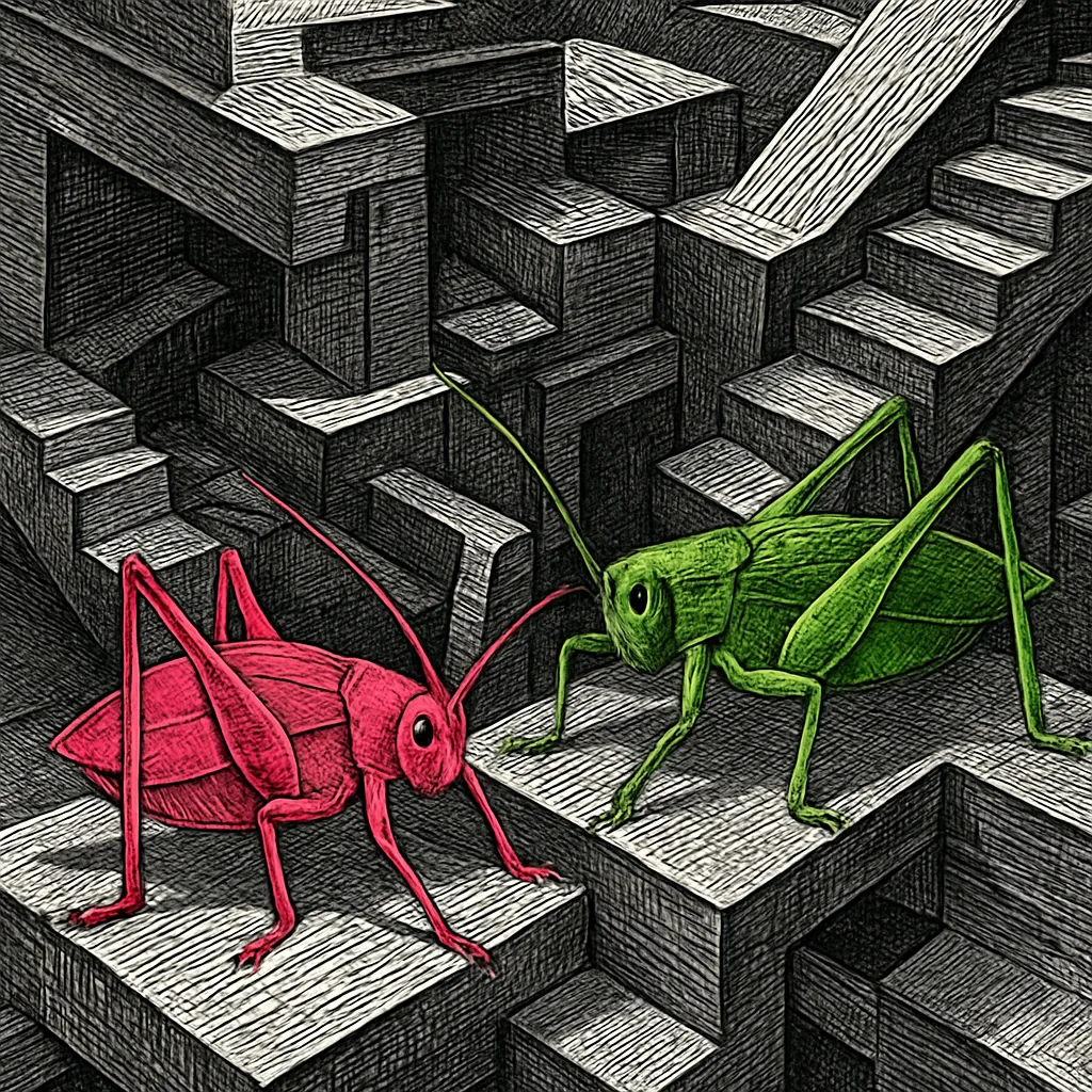 Cover art for Why a Panama katydid turns green from hot pink