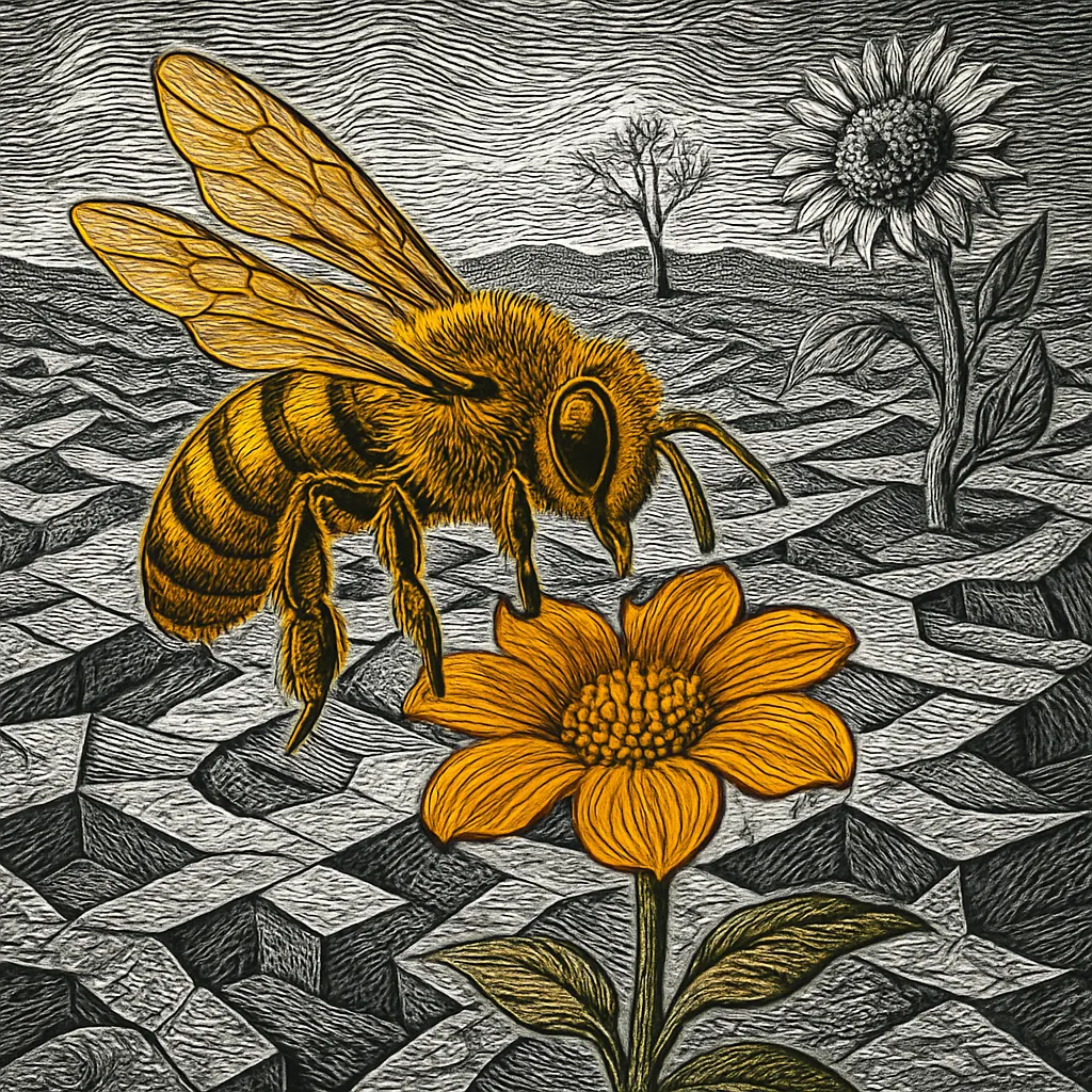Cover art for Why bees struggle to find flowers as the climate dries out