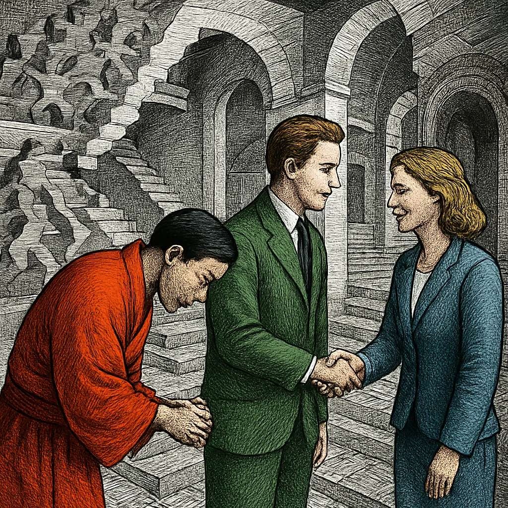 Cover art for Why cultures bow, shake hands, or kiss cheeks
