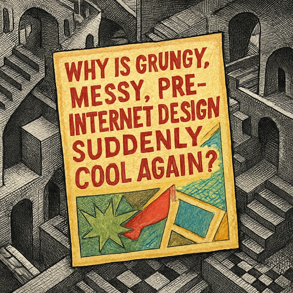 Cover art for Why grungy and messy pre-internet design is back