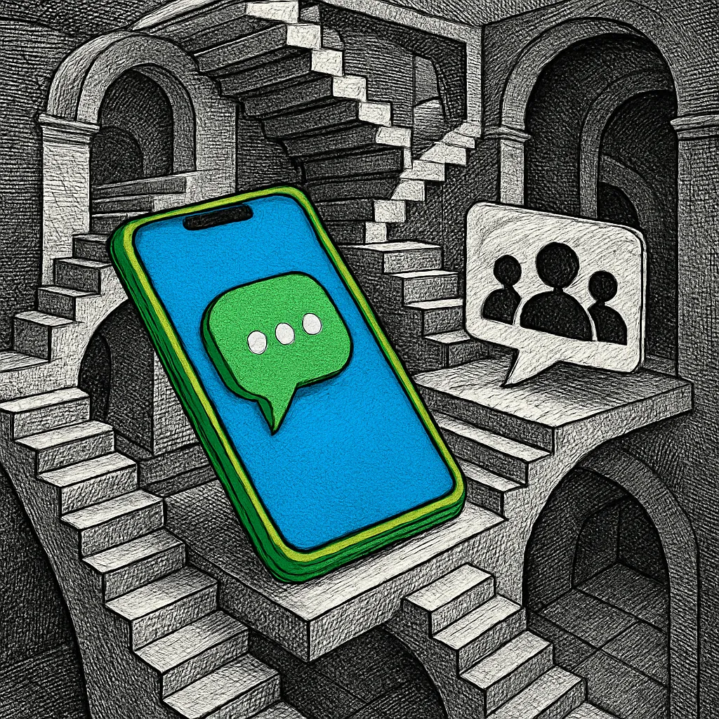 Cover art for Why online life is moving into private group chats