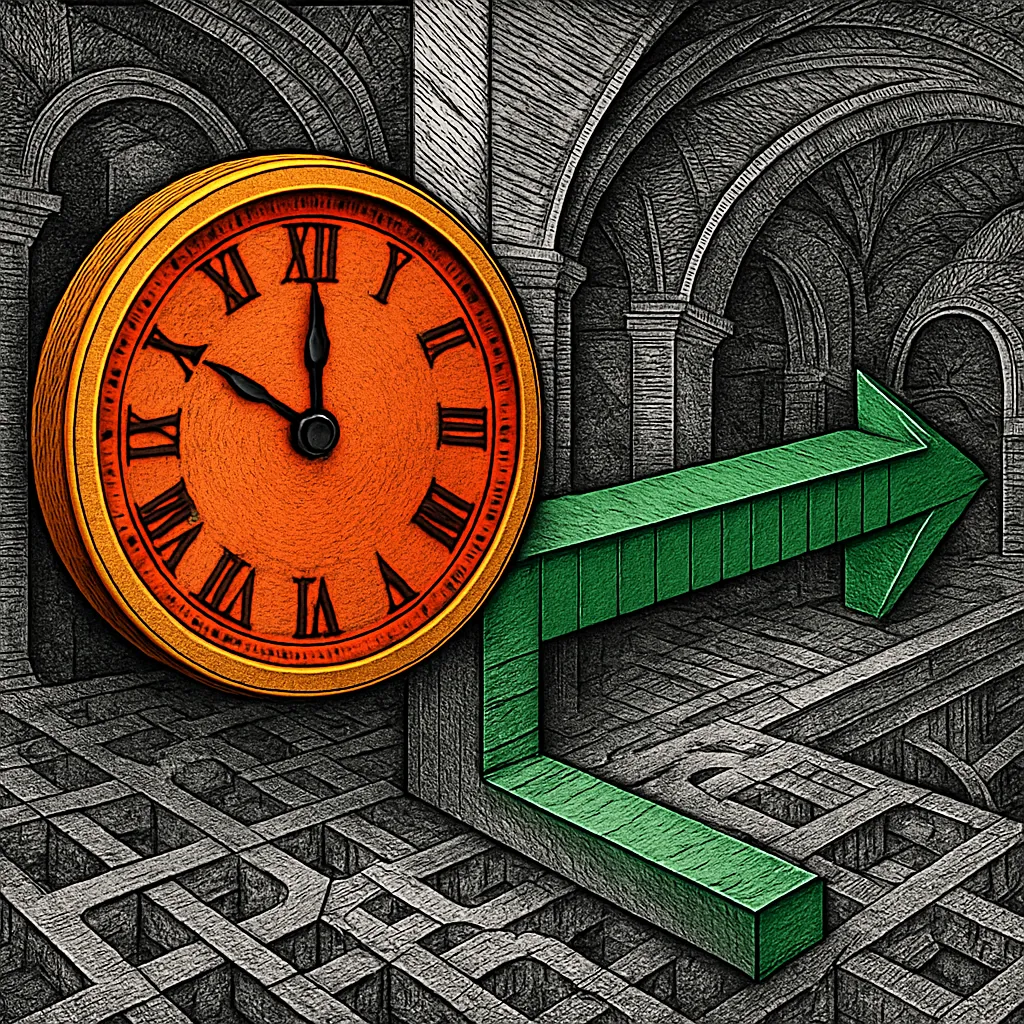 Cover art for Why some cultures see time as a line or a circle