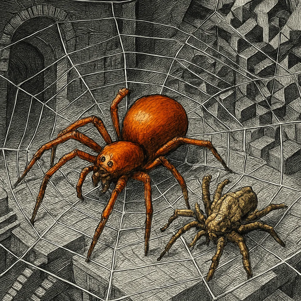 Cover art for Why spiders build fake versions of themselves from debris